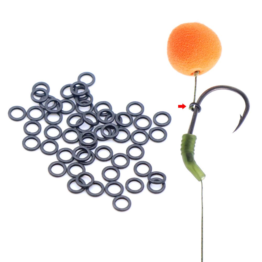 Fishing Lure Making Kit - 50 個鯉釣りアクセサリーラウンドリングスイベルヘアチョッドリグポップアップ餌ボイリーフックスイベルコネクタターミナルタックル