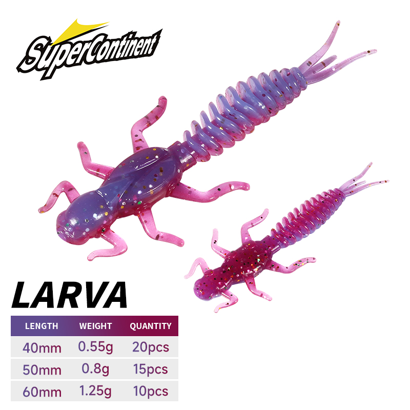 Fishing Lure Topwater - 2019New リーチソフトルアーソフトプラスチックルアー幼虫 6 センチメートル/5 センチメートルフローティング淡水スイムベイトシリコーンソフト餌ワーム釣り用