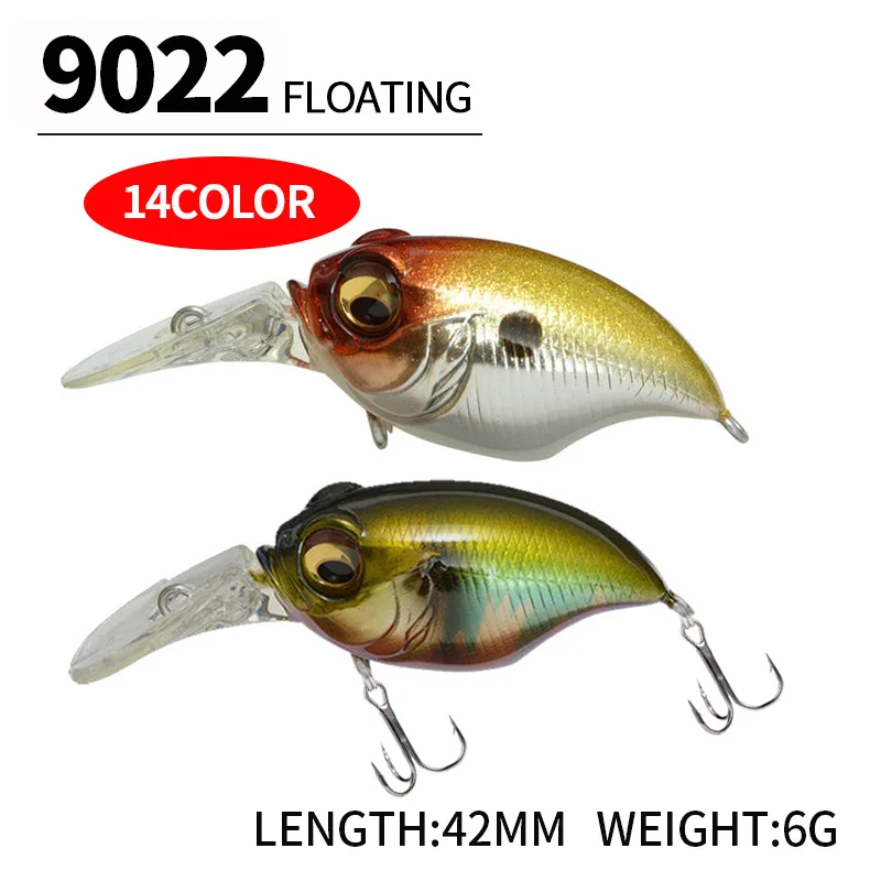 Fishing Lure Jerkbait - 日本のデザインのクランクベイト,釣り用フローティングベイト,スズキ,パイク,6g, 42mm