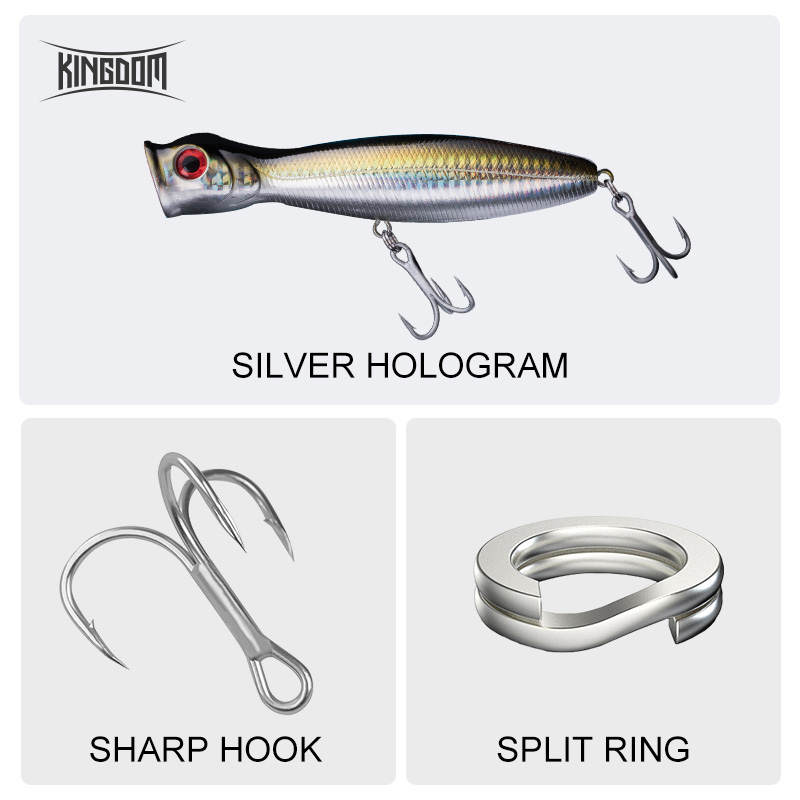 キングダムフローティングポッパー釣りルアー 80 ミリメート - Fishing Lure Popper のレビューと価格