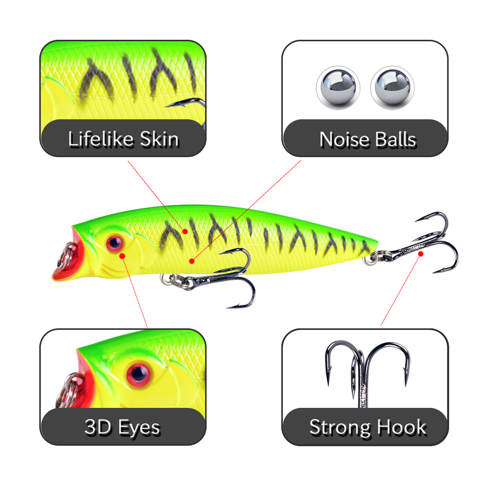 1 個釣りルアー高品質 9.2 センチメートル/11.5 グ - Fishing Lure Popper のレビューと価格