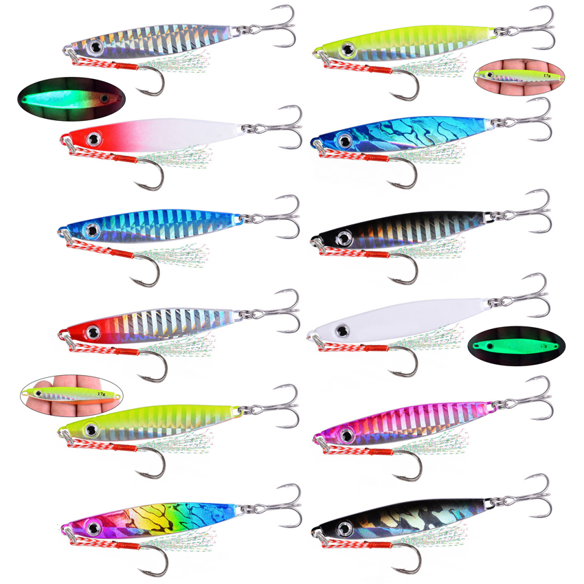 釣り用の金属製ベイトのセット,魚を捕まえるためのルアーのパッ - Fishing Lure Blade Bait のレビューと価格