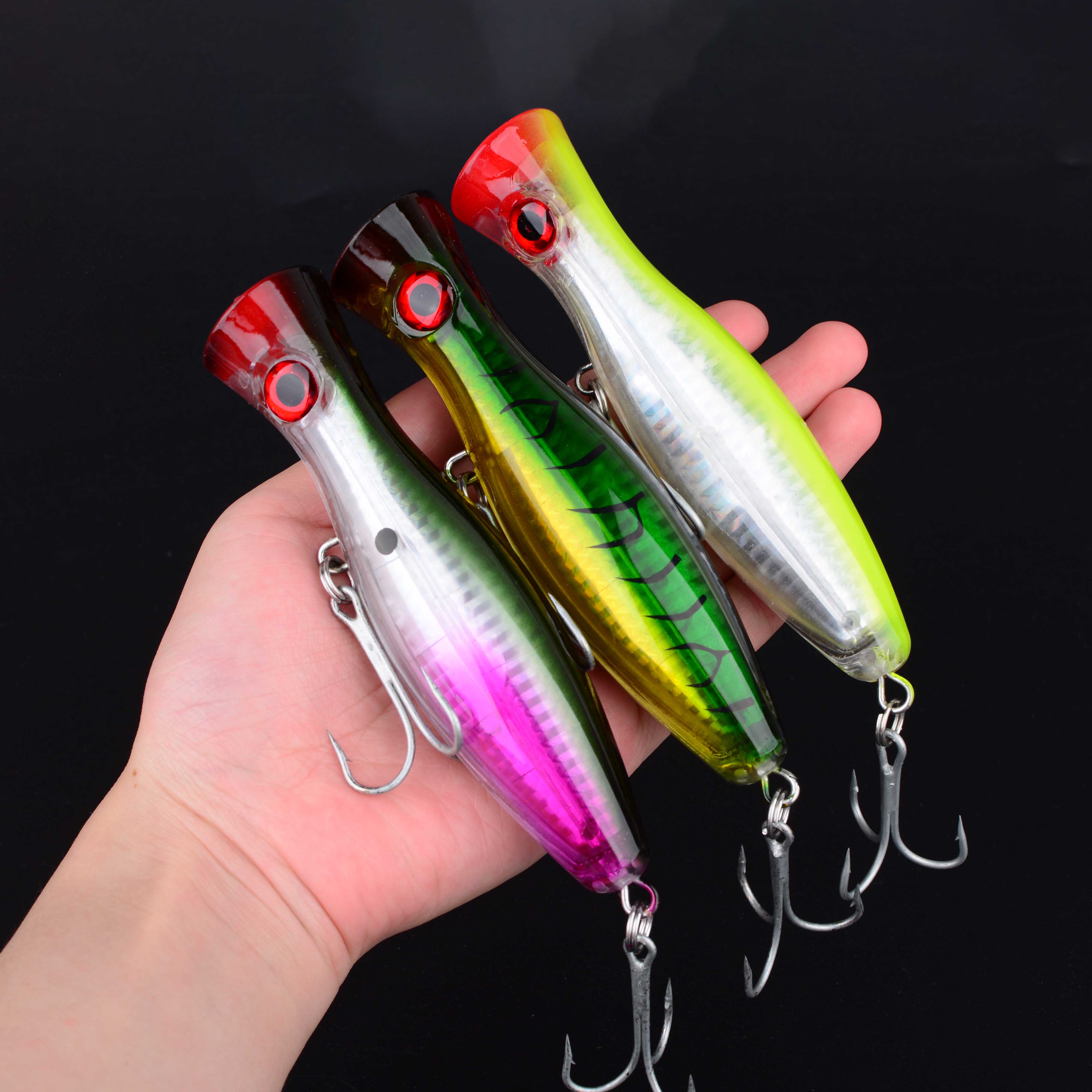 1pc 13 センチメートル 42 グラムビッグポッパーフロ - Fishing Lure Popper のレビューと価格