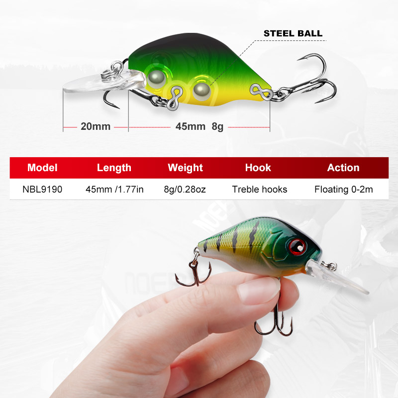 Noeby-釣り用の人工ハードベイト,パイク,トラウトフィッ - Fishing Lure Jerkbait のレビューと価格